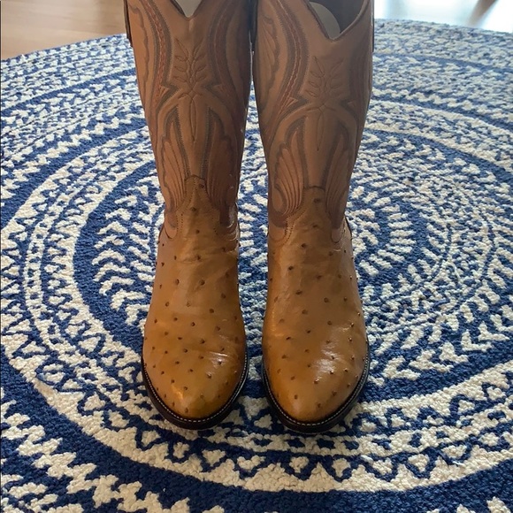 Ostrich Cowboy Boots - Picture 2 of 4